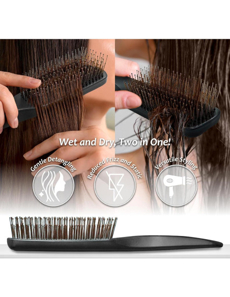 Cepillo Desenredante Uffy para Cabello Húmedo y Seco - 376 Cerdas