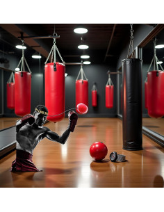 Bola de Reflexión Roja Labriciyon para Boxeo - Entrenamiento en Casa 2