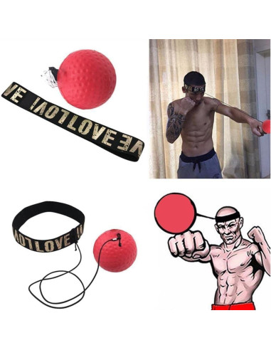 Bola de Reflexión Roja Labriciyon para Boxeo - Entrenamiento en Casa