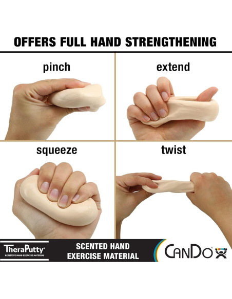 CanDo TheraPutty Masilla Aromática 4 Piezas 2oz Rehabilitación