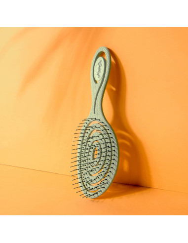 Cepillo Desenredante Ninabella Verde para Todo Tipo de Cabello