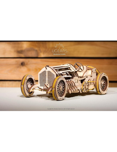 UGEARS U-9 Coche de Gran Premio de Madera DIY 1:12