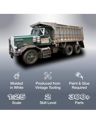 Caminón Volquete AMT 1/25 Modelo a Escala Construible