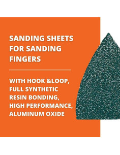 Hojas de Lijado Fein 100 Granos - Paquete de 20 para Madera, Metal y Plástico 2