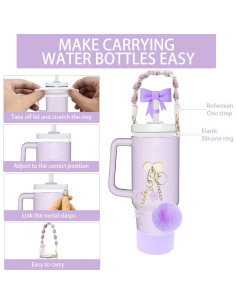 Accesorios para Taza Stanley Mdscve 10 Piezas Silicona Púrpura 2