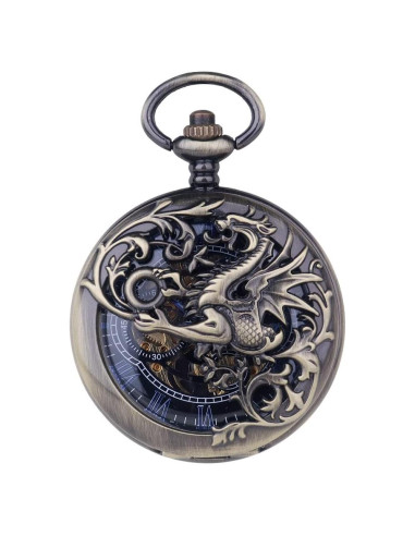 Reloj de bolsillo mecánico Dentily estilo steampunk bronce