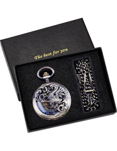 Reloj de bolsillo mecánico Dentily estilo steampunk bronce