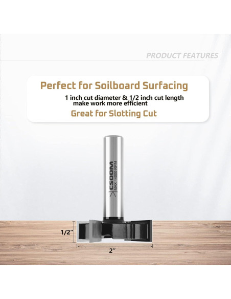 Fresa de Superficie CSOOM CNC 3 Piezas 50.8 mm 4 Alas