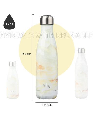 Botella de Agua Aislada Konokyo 17 oz Acero Inoxidable Jade