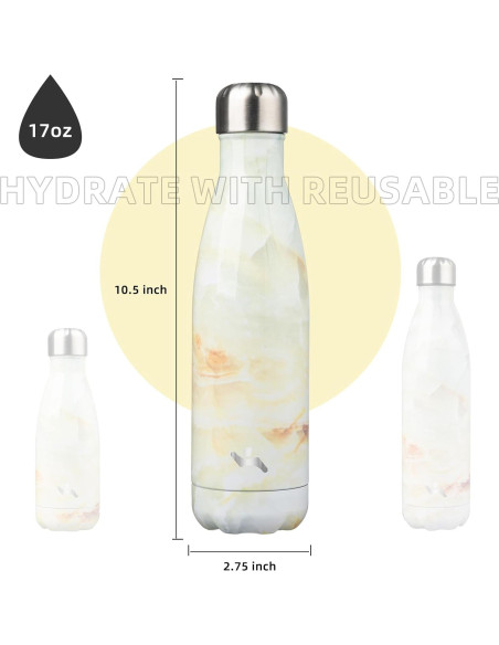 Botella de Agua Aislada Konokyo 17 oz Acero Inoxidable Jade