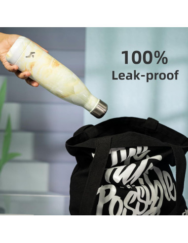 Botella de Agua Aislada Konokyo 17 oz Acero Inoxidable Jade