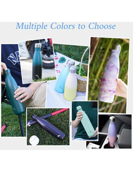 Botella de Agua Aislada Konokyo 17 oz Acero Inoxidable Jade