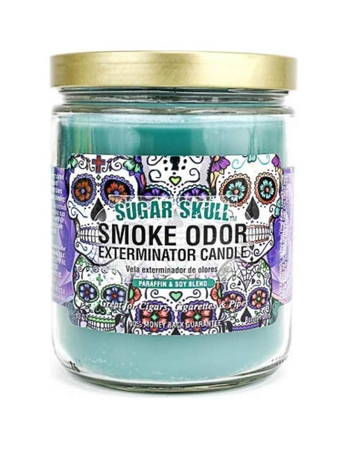 Vela Exterminador de Olores a Humo 13oz Calavera de Azúcar