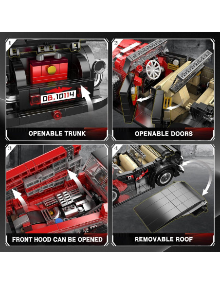 Mould King Coche Clásico 10114 1308 Piezas Juguete Construcción