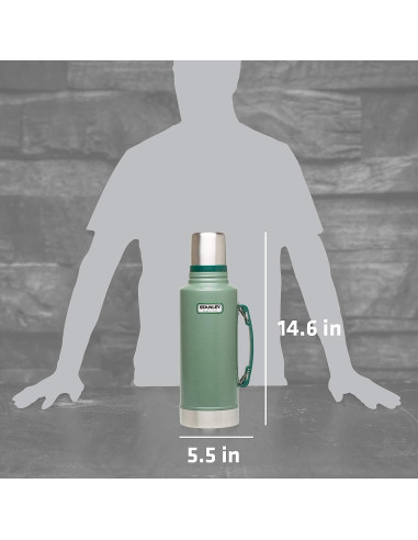 Botella de Vacío Stanley Clásica 2L Verde Hammertone