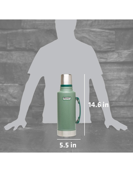 Botella de Vacío Stanley Clásica 2L Verde Hammertone