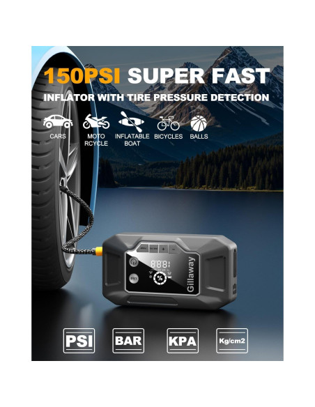 Arrancador de Coche Gillaway Q11 4500A con Compresor 150PSI