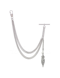 Cadena de Reloj de Bolsillo Holy Sins Plateada 30,48 cm