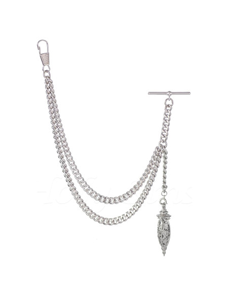 Cadena de Reloj de Bolsillo Holy Sins Plateada 30,48 cm