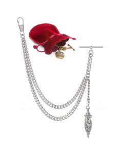 Cadena de Reloj de Bolsillo Holy Sins Plateada 30,48 cm 2