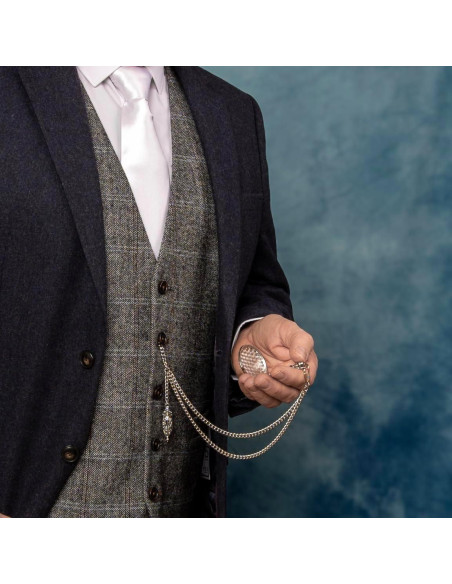 Cadena de Reloj de Bolsillo Holy Sins Plateada 30,48 cm