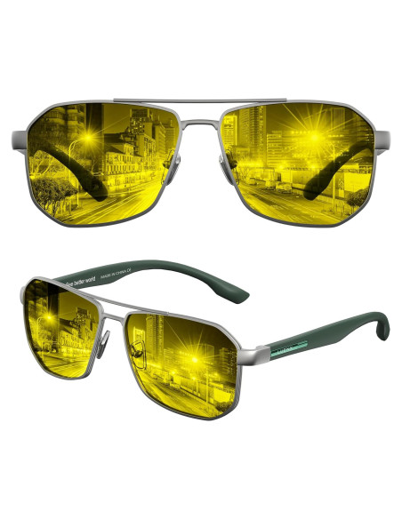 Gafas de sol LUENX Aviador polarizadas 61mm para hombres