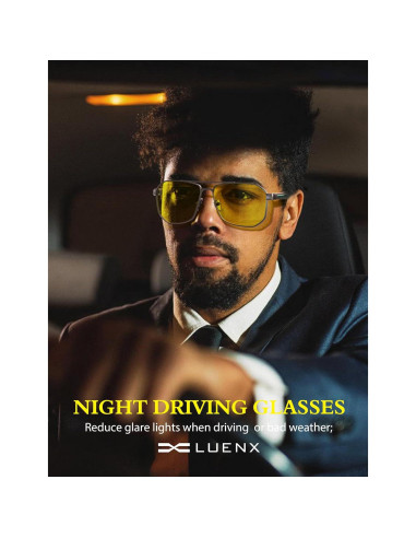 Gafas de sol LUENX Aviador polarizadas 61mm para hombres