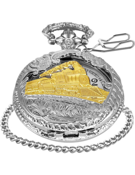 Reloj de bolsillo SwitchMe PK041106 con esfera árabe blanca