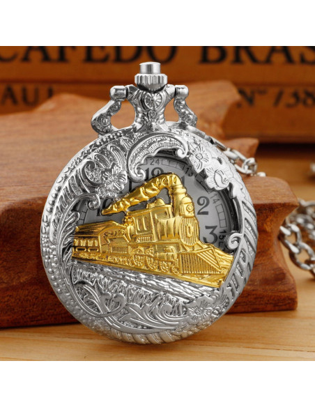 Reloj de bolsillo SwitchMe PK041106 con esfera árabe blanca