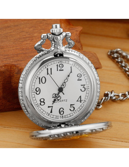 Reloj de bolsillo SwitchMe PK041106 con esfera árabe blanca