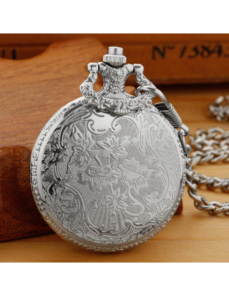 Reloj de bolsillo SwitchMe PK041106 con esfera árabe blanca