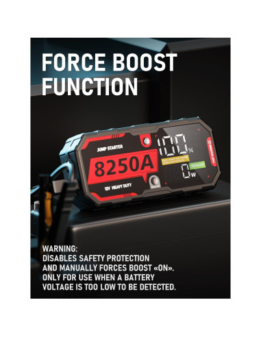 Arrancador de Batería ATGFOX F40-8250A 8250A USB-C