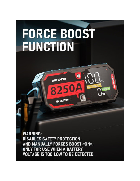 Arrancador de Batería ATGFOX F40-8250A 8250A USB-C
