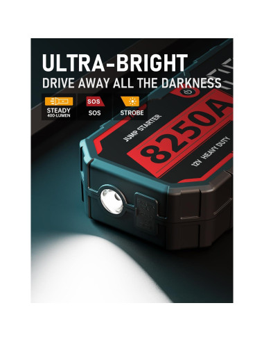 Arrancador de Batería ATGFOX F40-8250A 8250A USB-C