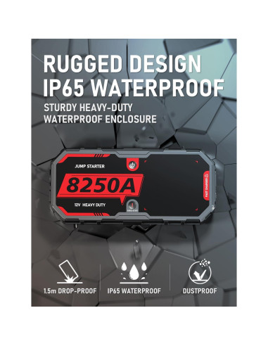 Arrancador de Batería ATGFOX F40-8250A 8250A USB-C