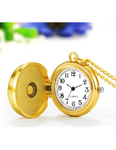 Reloj de bolsillo JewelryWe JW306P - Cuarzo dorado vintage 2
