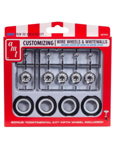 Juego de Ruedas de Alambre AMT Skill 2 para Modelos 1/25