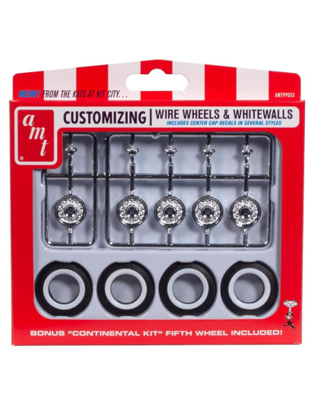 Juego de Ruedas de Alambre AMT Skill 2 para Modelos 1/25