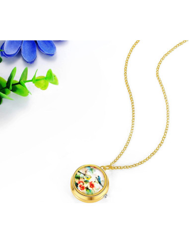 Reloj de bolsillo JewelryWe JW306P - Cuarzo dorado vintage