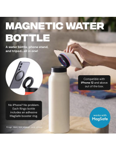 Botella de Agua Ringo 0.91L Acero Inoxidable Soporte MagSafe 2