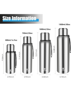 Botella Térmica GIOGD 750ml Acero Inoxidable Aislada 2