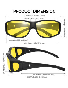 Gafas de Visión Nocturna URUMQI para Conducir sobre Gafas 2