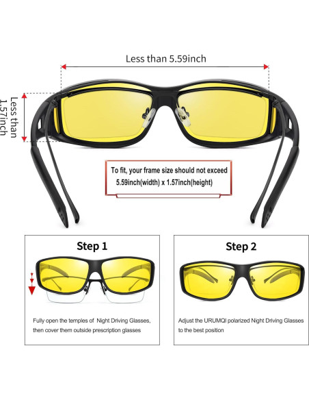Gafas de Visión Nocturna URUMQI para Conducir sobre Gafas