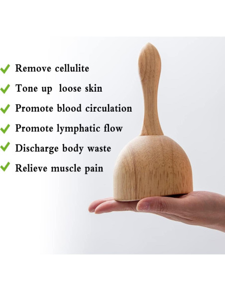 Copa de Terapia de Madera Xukele para Drenaje Linfático