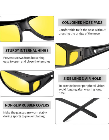 Gafas de Visión Nocturna URUMQI para Conducir sobre Gafas
