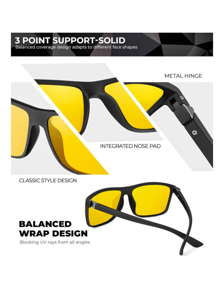 Gafas de Sol KALIYADI Polarizadas UV 3 Paquetes