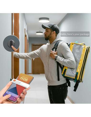 Cawhun Visor de Puerta Inteligente WiFi 1080P LCD 4.3"