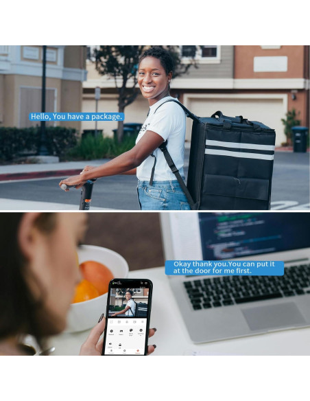 Cawhun Visor de Puerta Inteligente WiFi 1080P LCD 4.3"