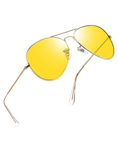 Gafas de sol Joopin aviación UV400 doradas amarillas