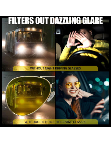 Gafas de sol Joopin aviación UV400 doradas amarillas